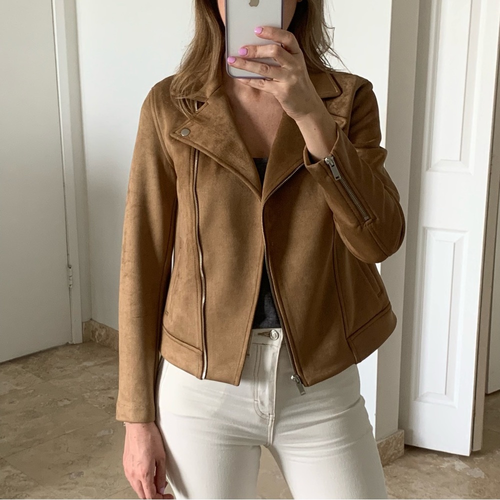 Old Navy Faux Suede Moto Jacket
